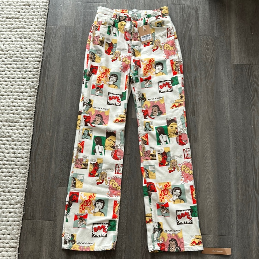 BNWT Reformation Comic High Rise Straight Long Jeans